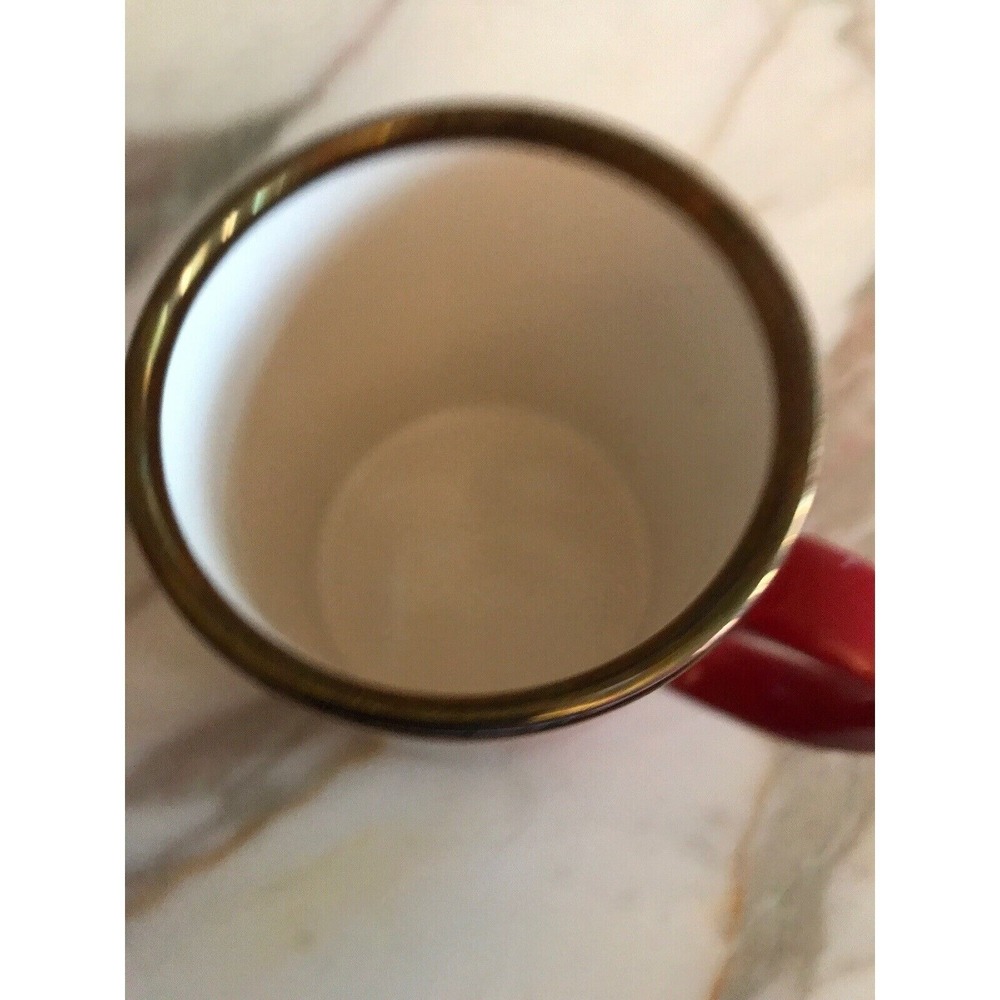 84th Railsplitters Division Red Ceramic Mug Gold Rimmed - Picture 5 of 5